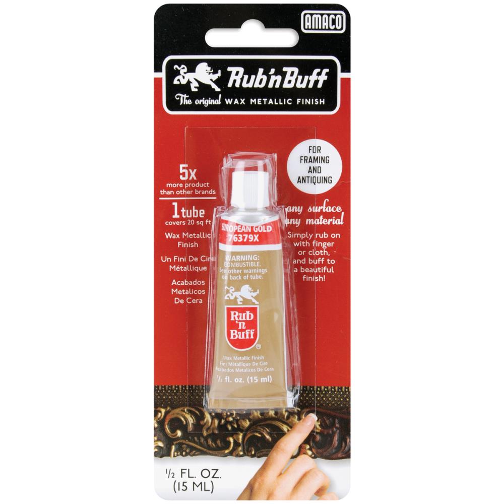 European Gold Rub 'n Buff Wax Finish - Amaco