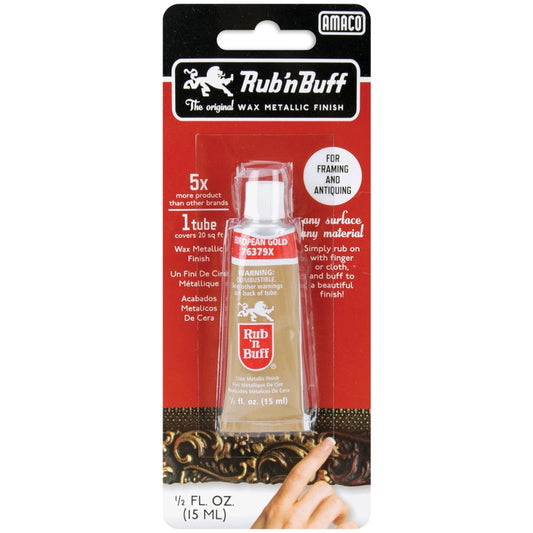 European Gold Rub 'n Buff Wax Finish - Amaco