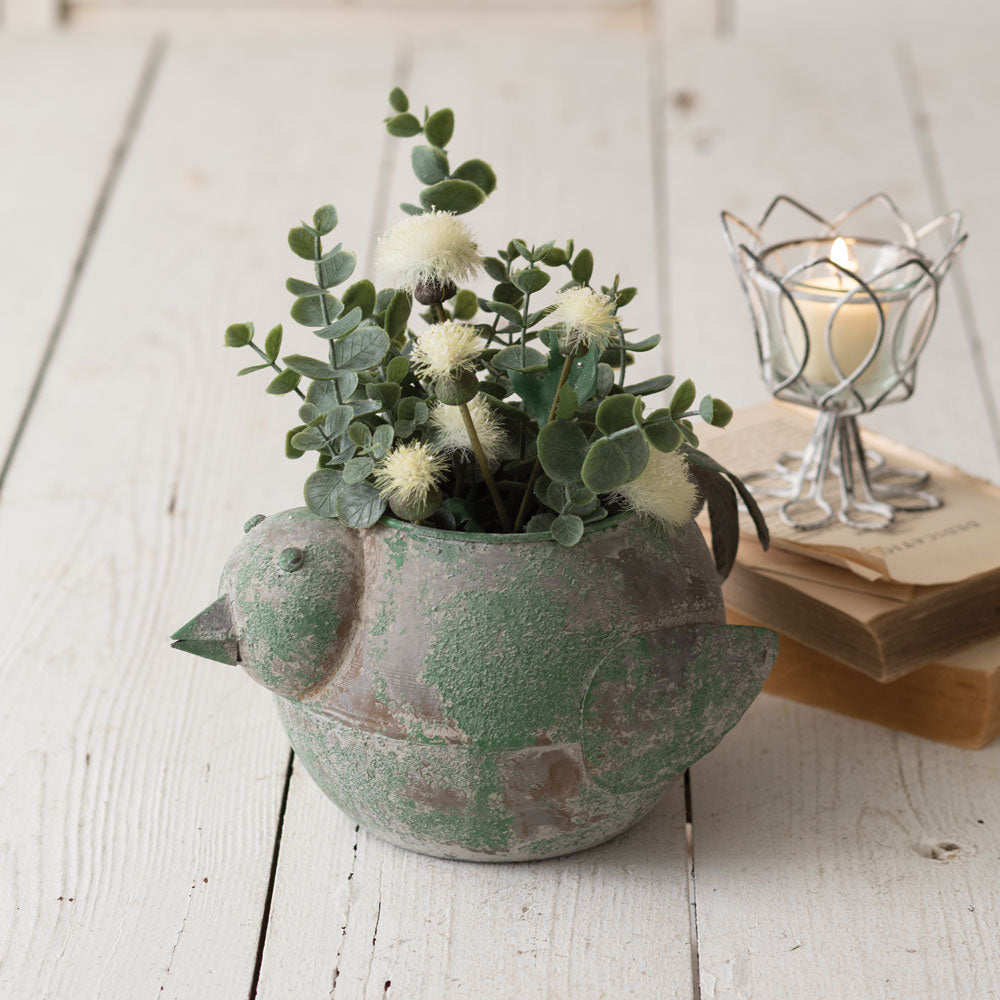 Rustic Garden Bird Planter