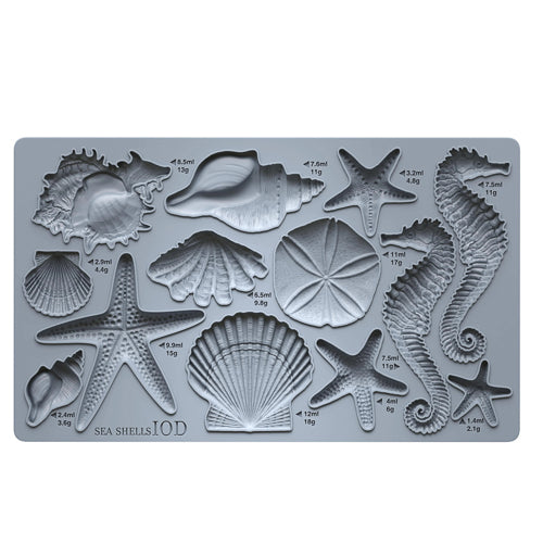 IOD SEA SHELLS Decor Mould by Iron Orchid Designs