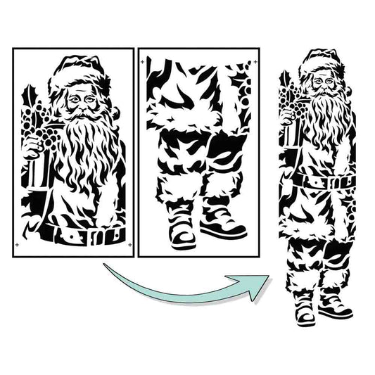 Santa Claus Porch Sign Stencil Set - JRV
