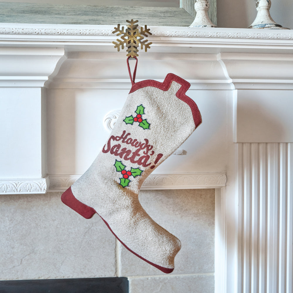 Snowflake Stocking Scroll - Set of 2