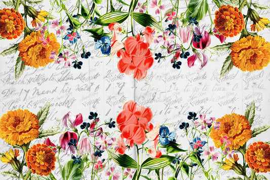 Summer Flower Garden Decoupage Paper by JRV