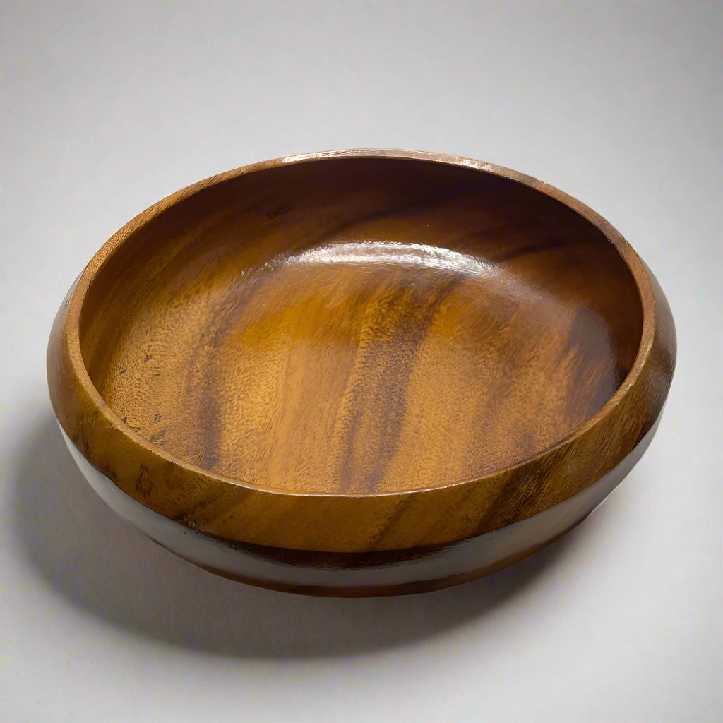 Teak Wood Bowl & Stand - Thailand