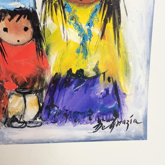 Vintage Ted DeGrazia Wondering Print - 1970s