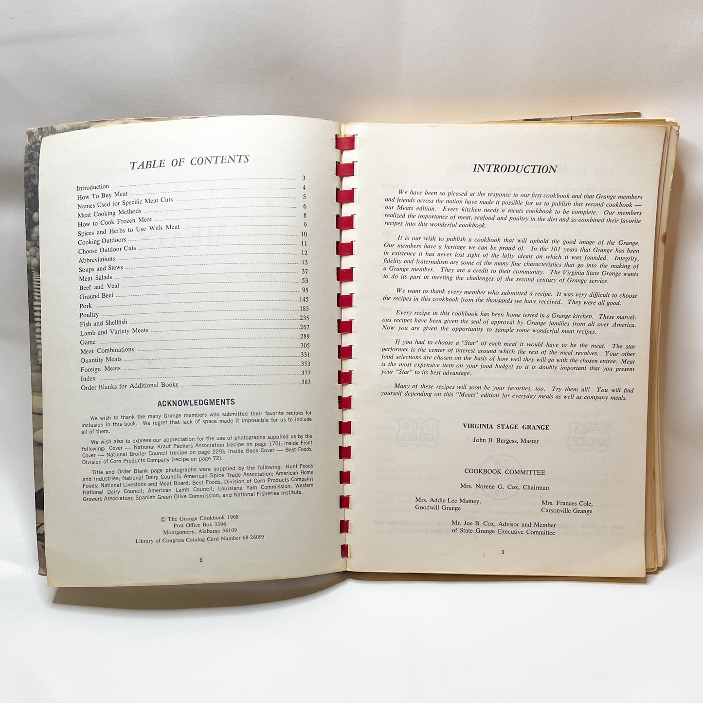 The Grange Cookbook Meats - 1968