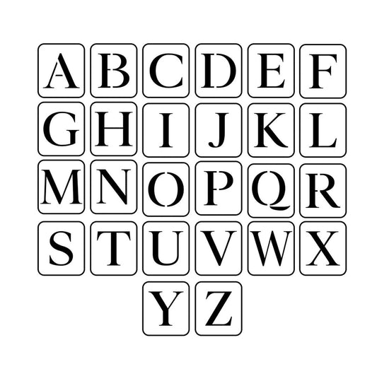 Uppercase Letters Stencil Set by Jami Ray Vintage