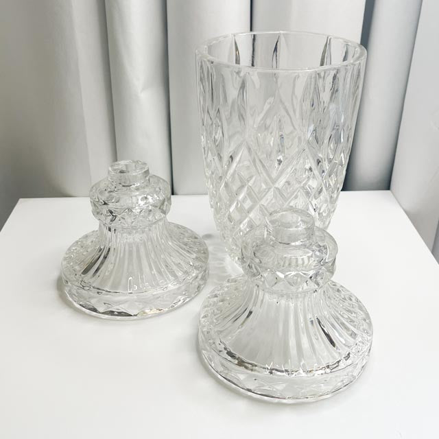 Vintage Pressed Glass Table Lamp Base