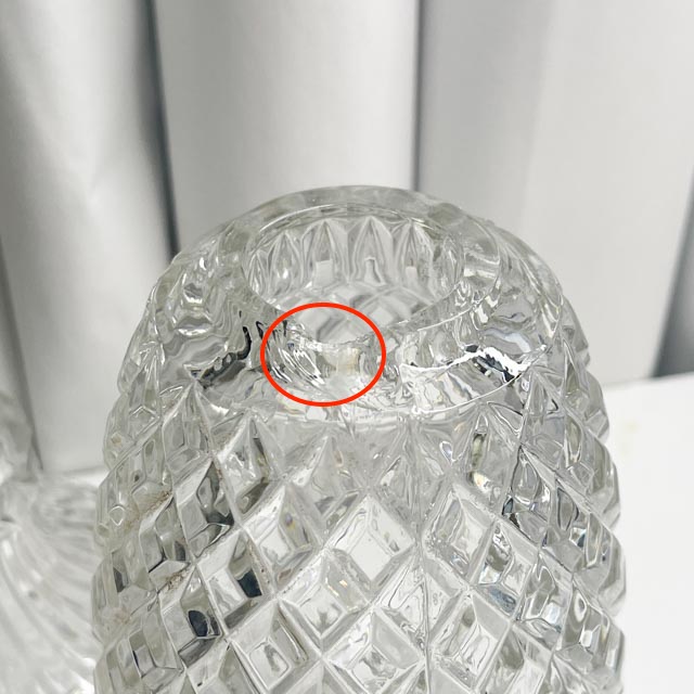 Vintage Pressed Glass Table Lamp Base