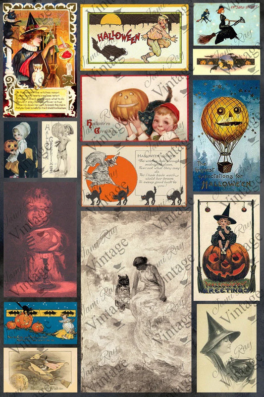 Vintage Halloween Decoupage Paper by JRV