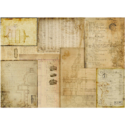 Warm Typography Decoupage Paper - Roycycled Treasures