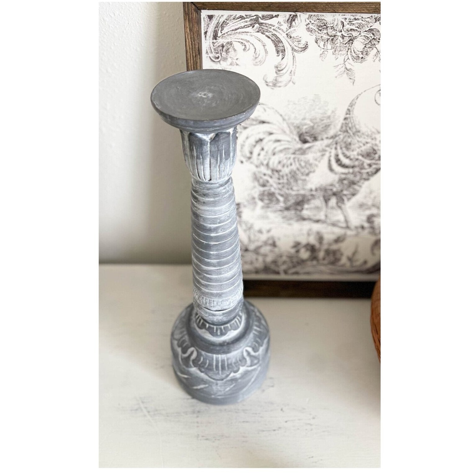 Weathered Wood Candle Holder