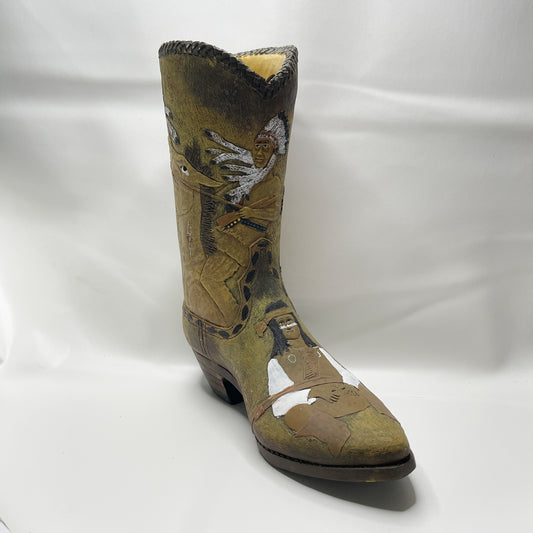 Western Boot Vase