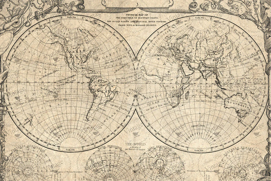 World Map Decoupage Paper by JRV
