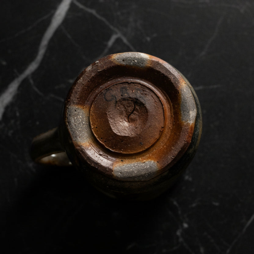 Signed Vintage Art Pottery Creamer | Handmade Green Tone Stoneware