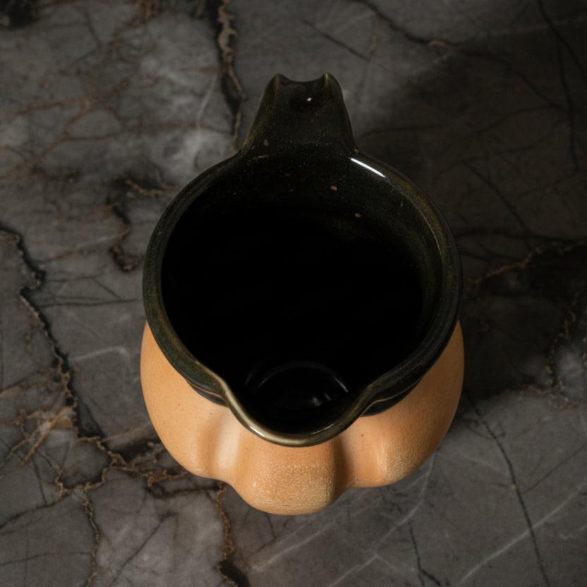 2003 Signed Art Pottery Pitcher - Rustic Handmade Vintage Stoneware