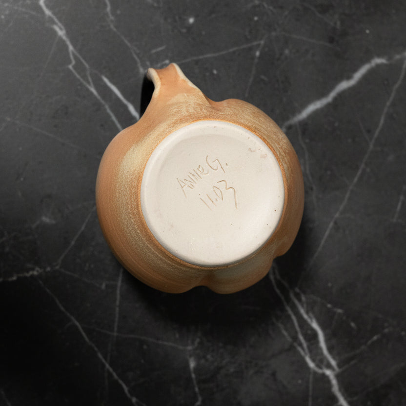 2003 Signed Art Pottery Pitcher - Rustic Handmade Vintage Stoneware