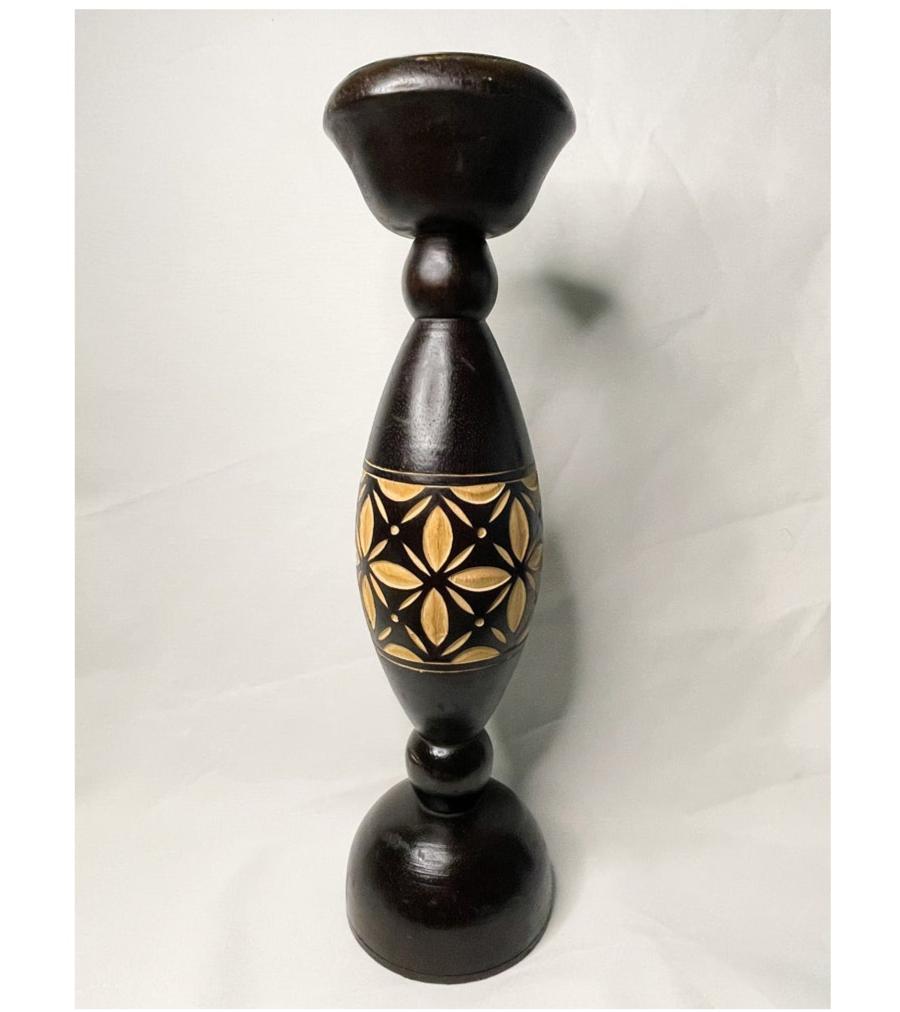 Carved Wood Candle Holder - Pier 1