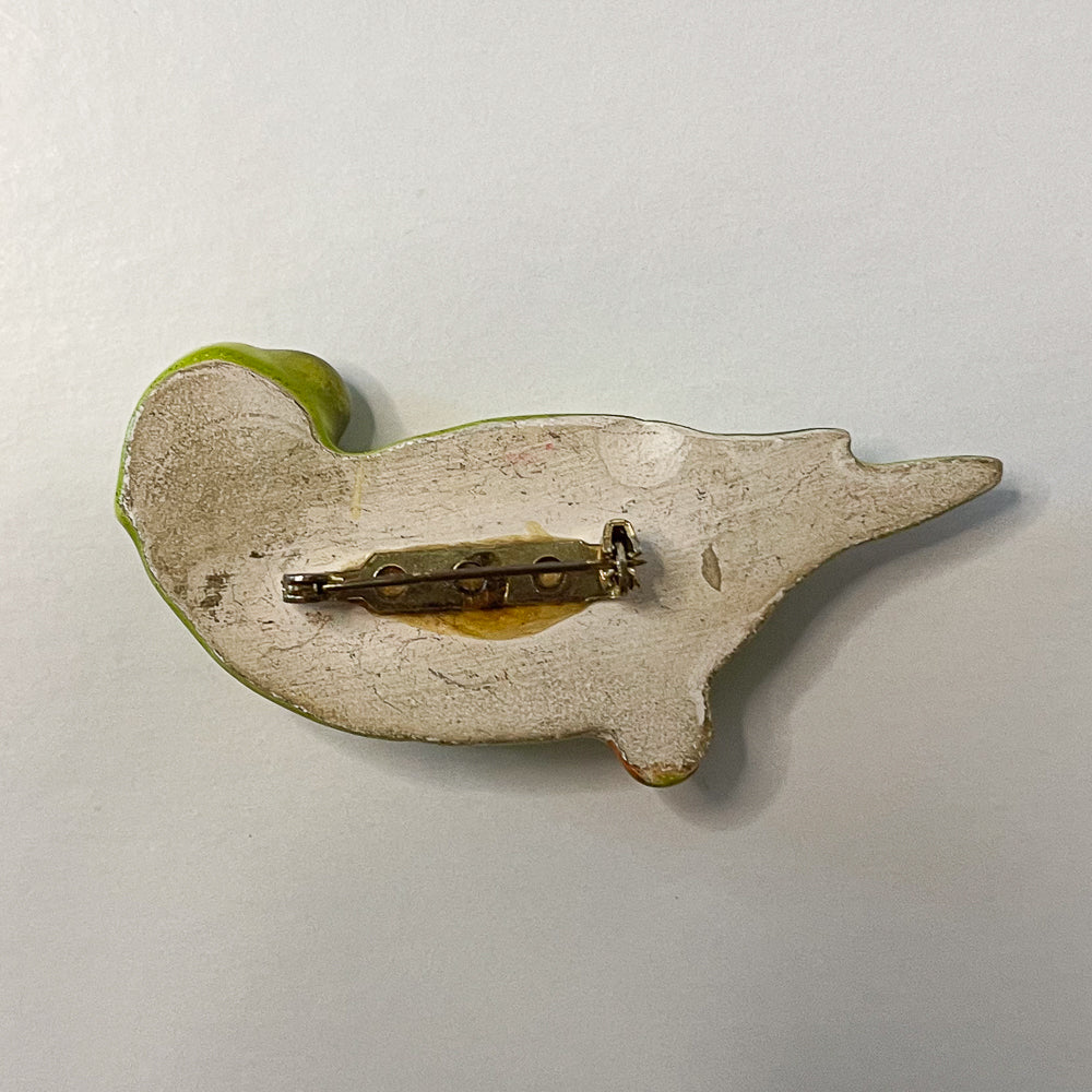 Ceramic Parrot Brooch