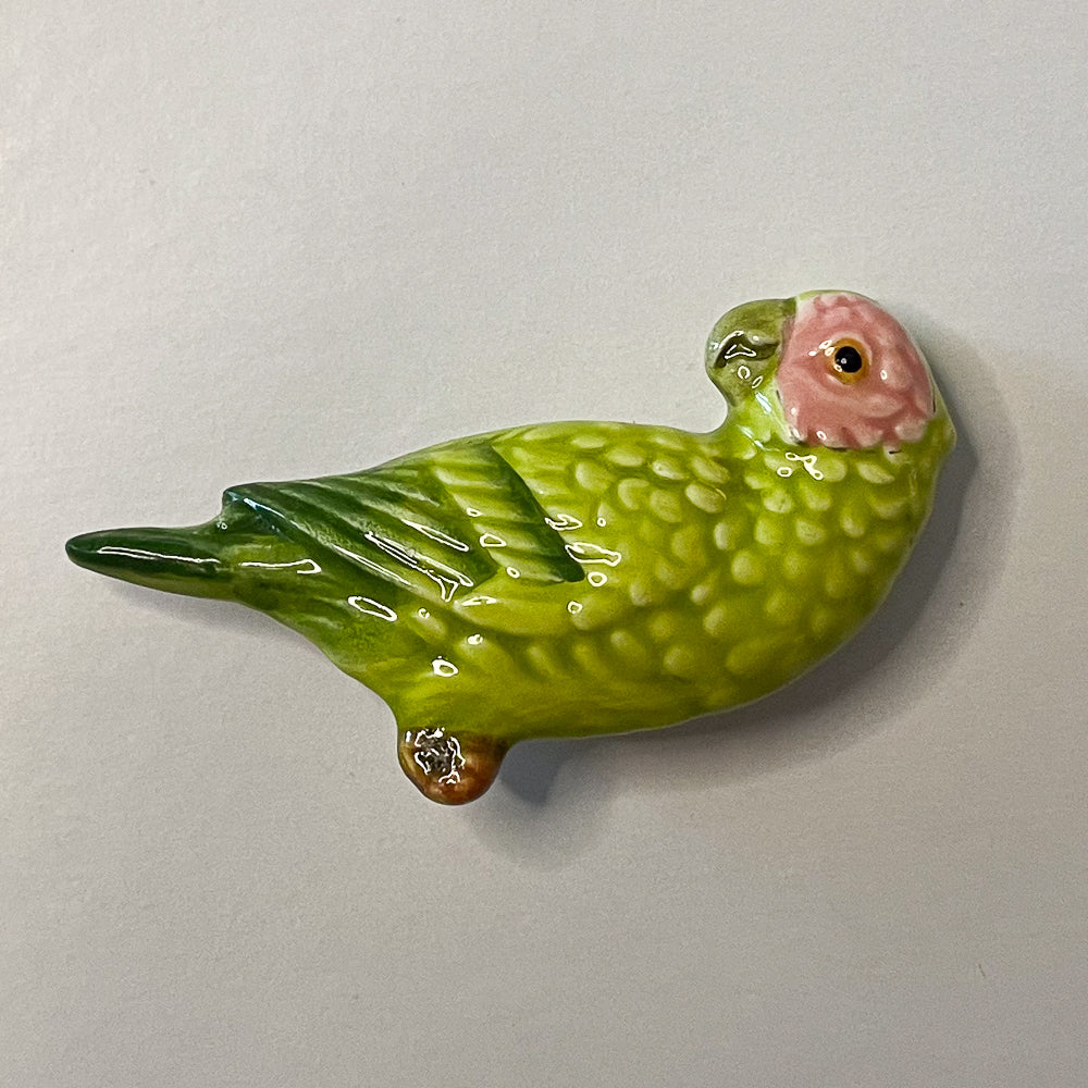 Ceramic Parrot Brooch