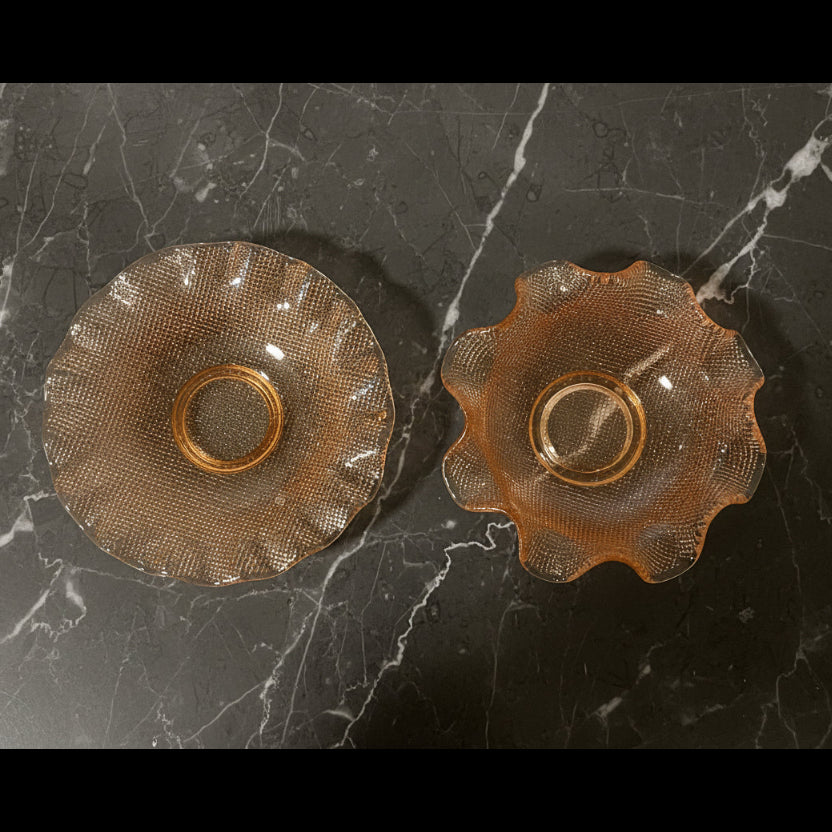 1960s Colony Glass Dessert Bowl with Underplate