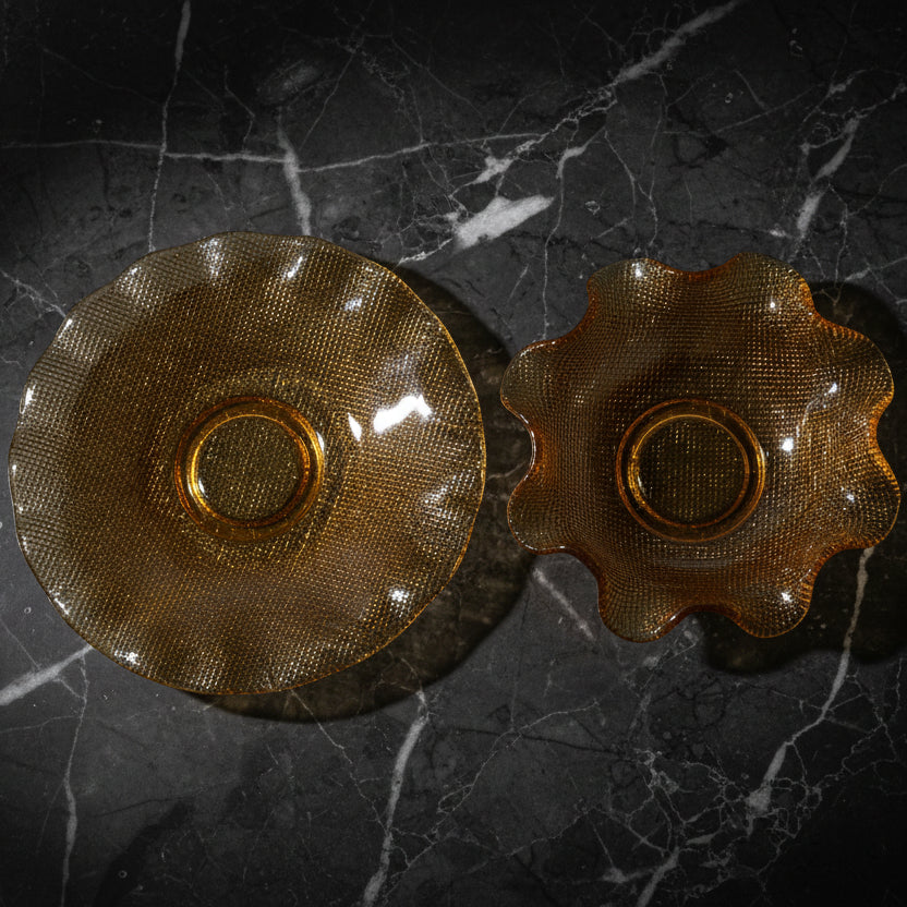 1960s Colony Glass Dessert Bowl with Underplate