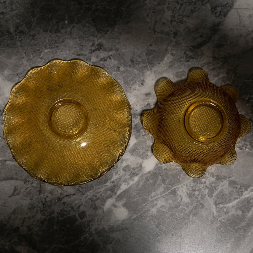 1960s Colony Glass Dessert Bowl with Underplate