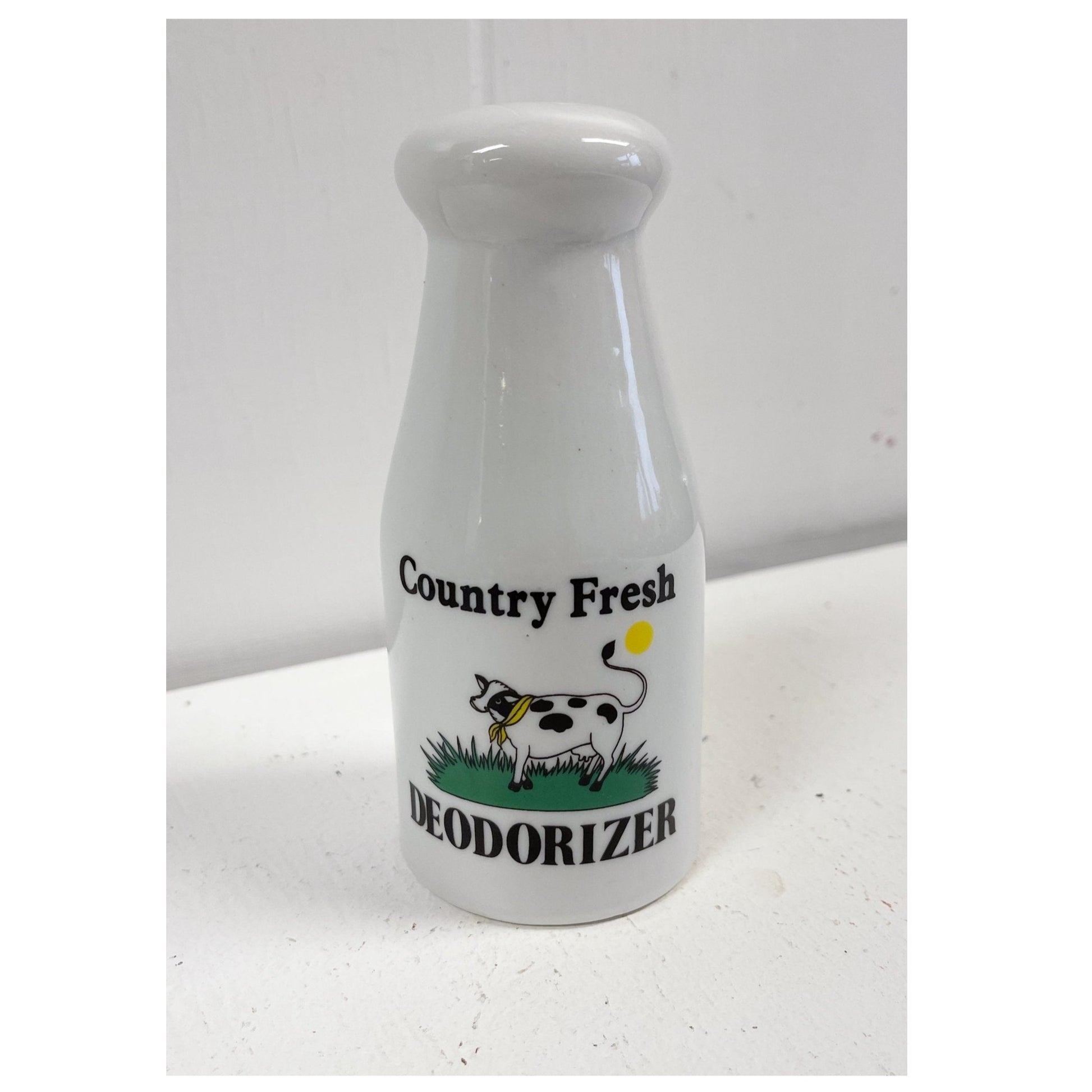 Country Fresh Cow Pottery Refrigerator Deodorizer Bottle by Chadwick and Miller Inc