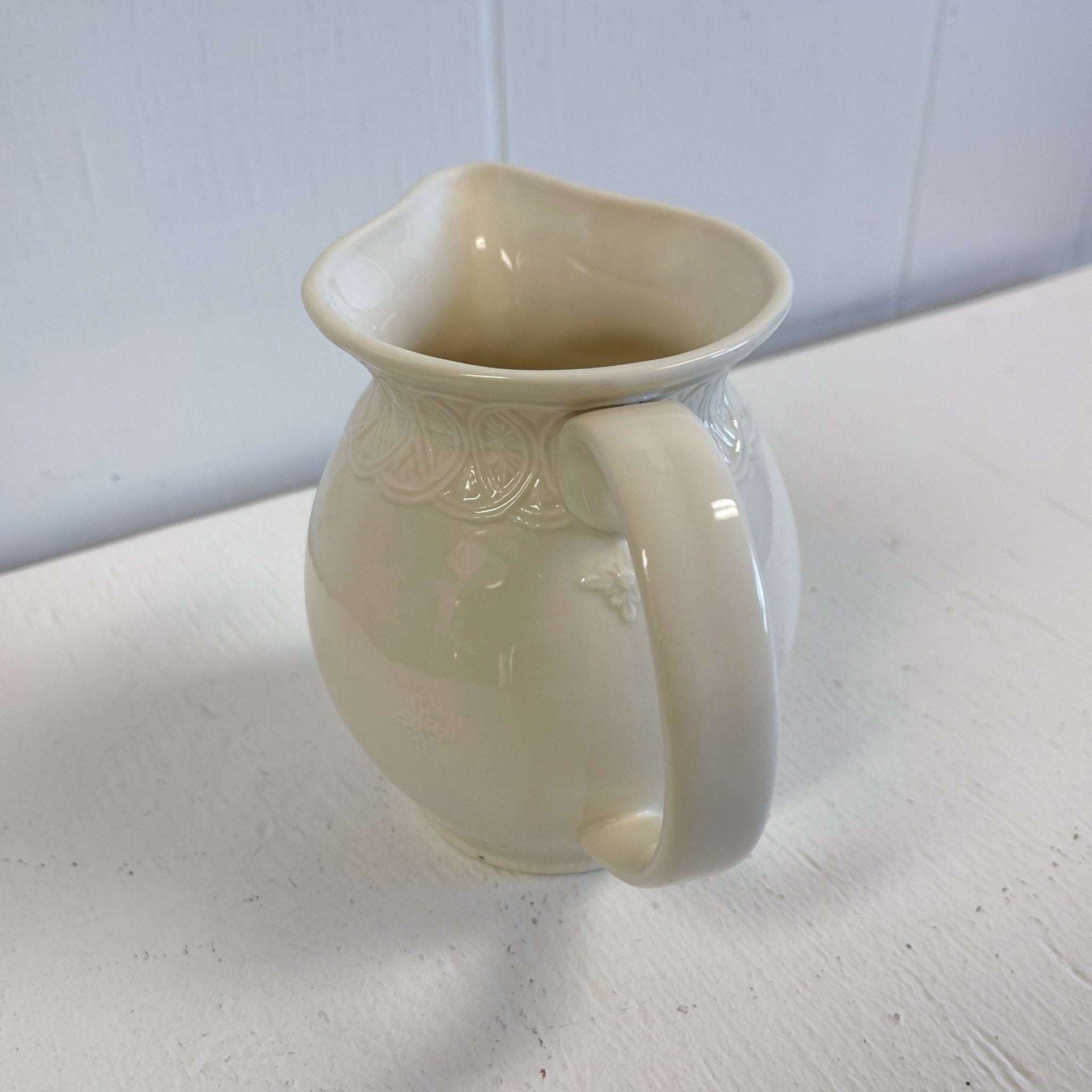 Creamware Pitcher by Two's Company-Two's Company-Small Pitcher-Stockton Farm