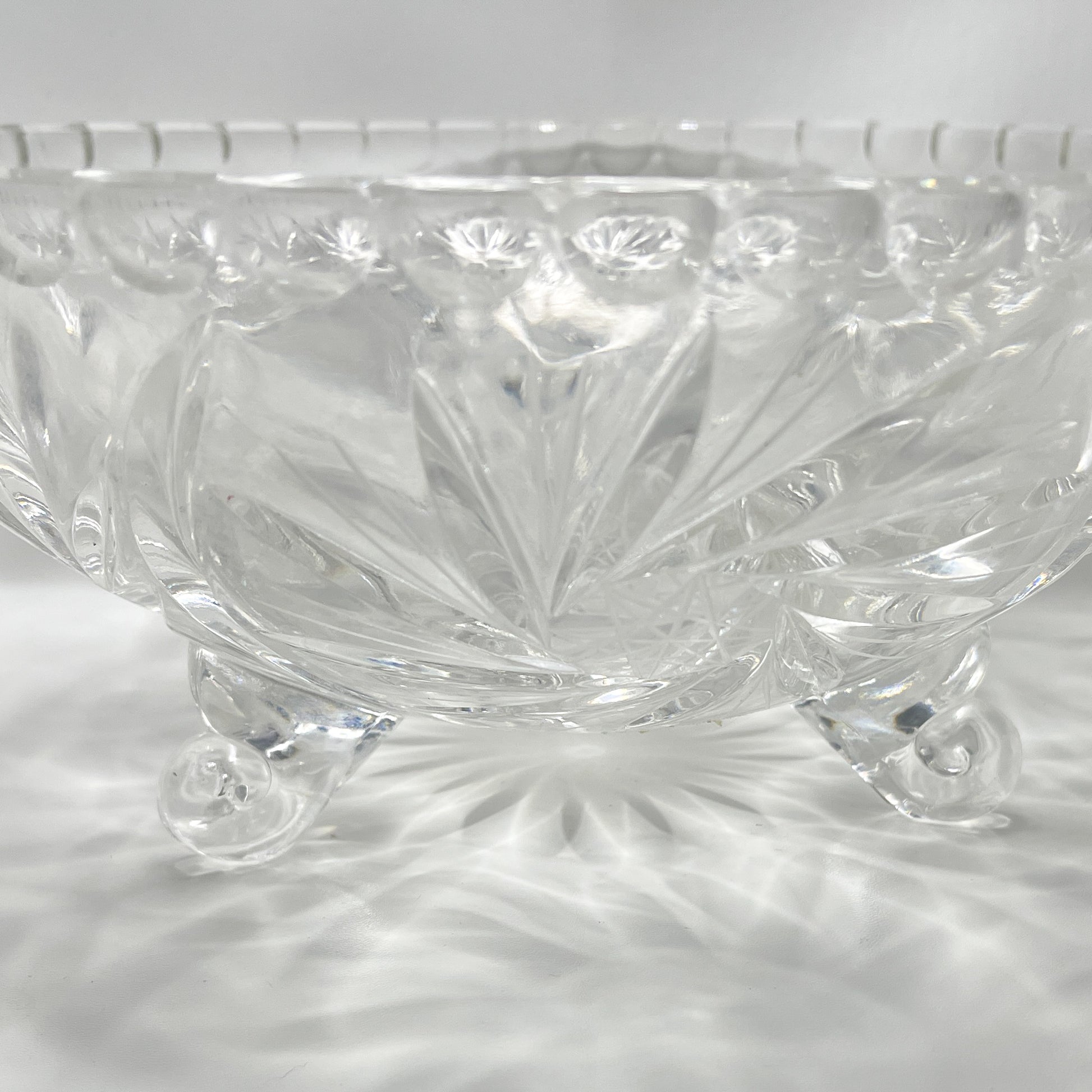 Crystal Footed Bowl - Vintage