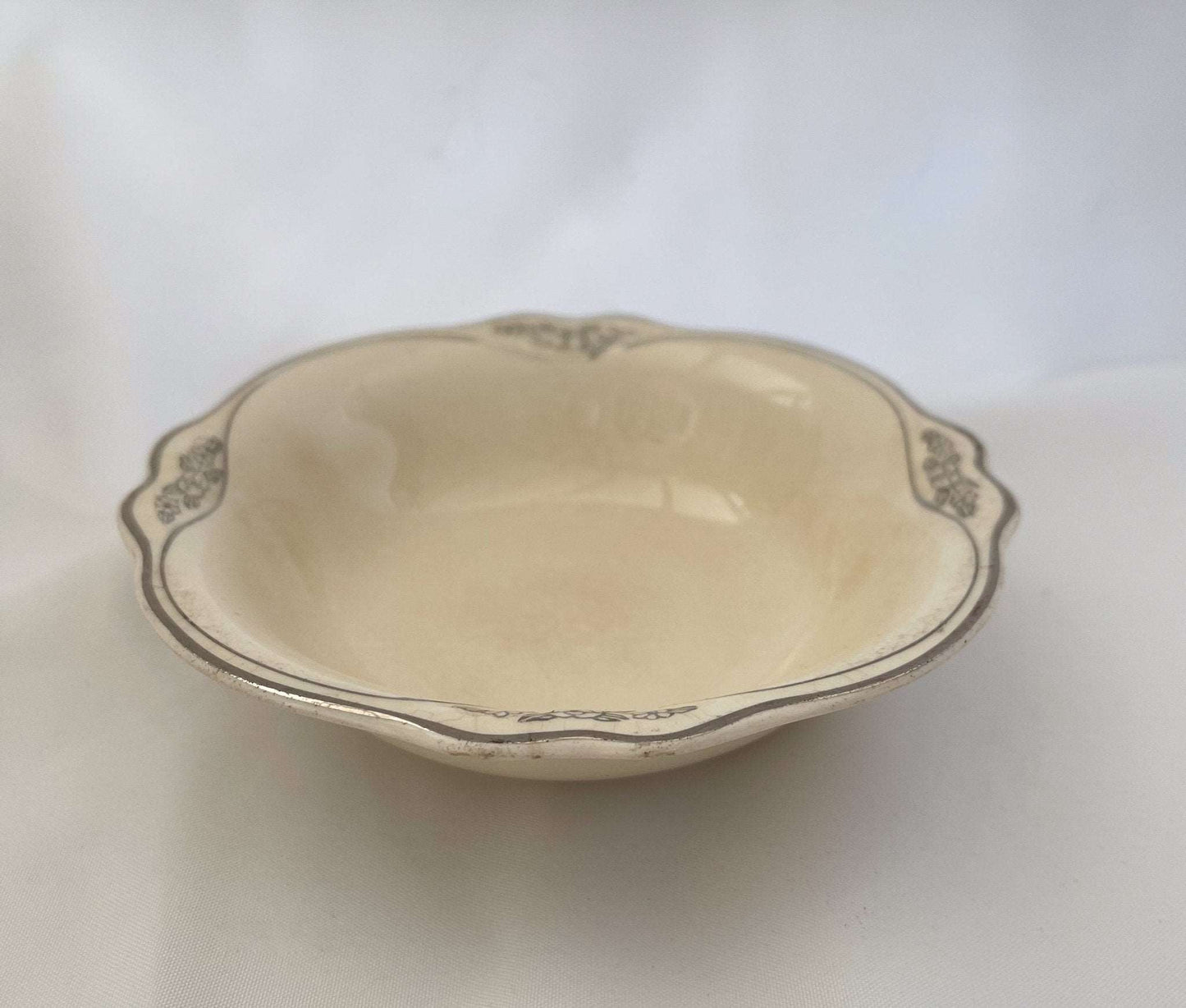 Dessert Bowl Silver Rose Patrician by Homer Laughlin-Homer Laughlin-Bowl-Stockton Farm