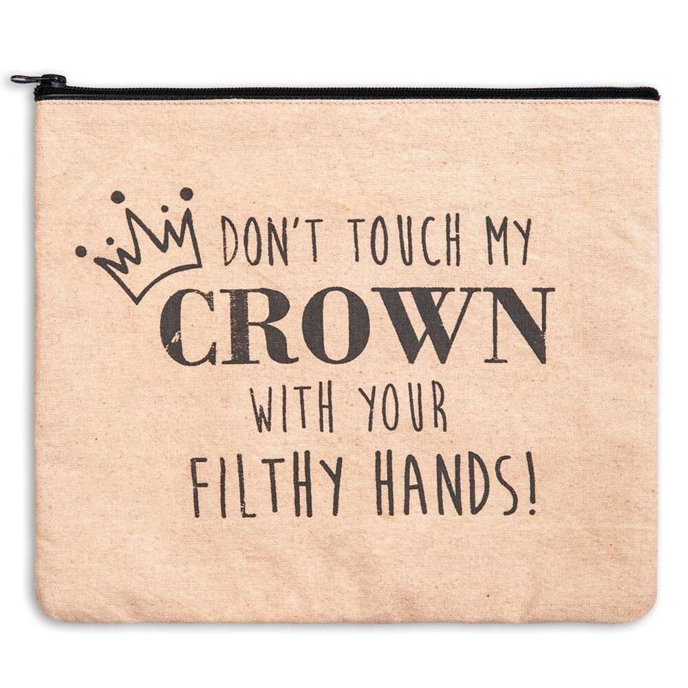 Don't Touch My Crown Makeup Bag by CTW Home Collection-CTW Home Collection-Makeup Bag-Stockton Farm