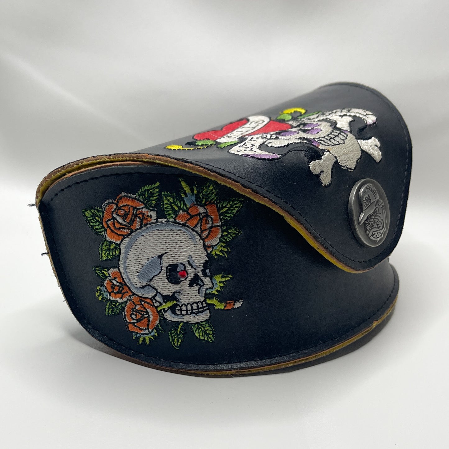 Ed Hardy Leather Sunglass Case - Love Kills Slowly