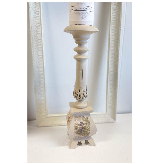 Fairy Themed Wood Candle Holder