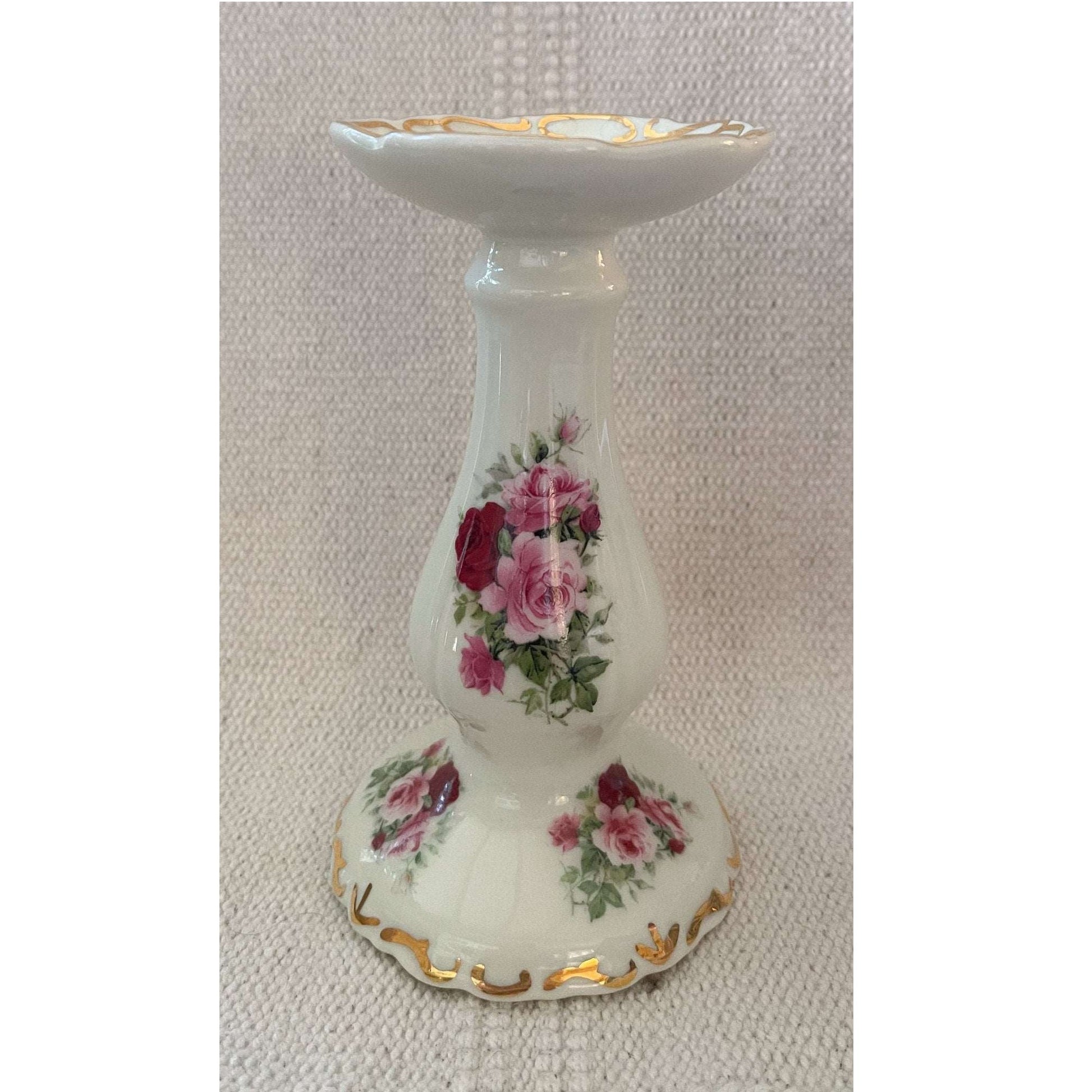 Baum Brothers Formalities Maria Porcelain Candlestick Holder