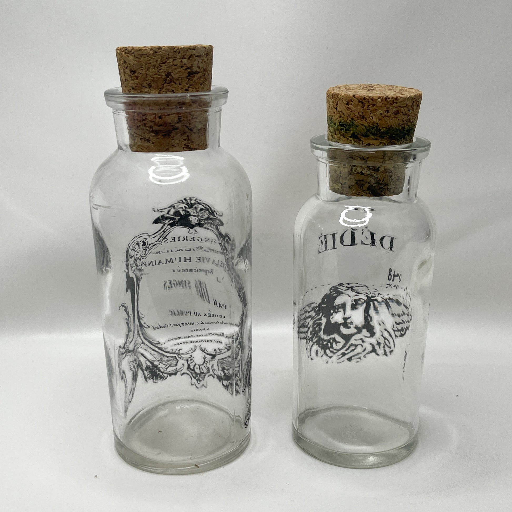 French Labeled Apothecary Jars - Set of 2