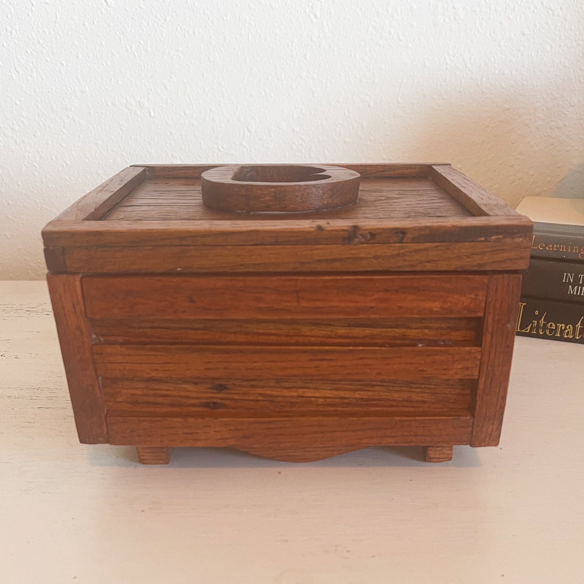 Primitive Handcrafted Wood Music Box