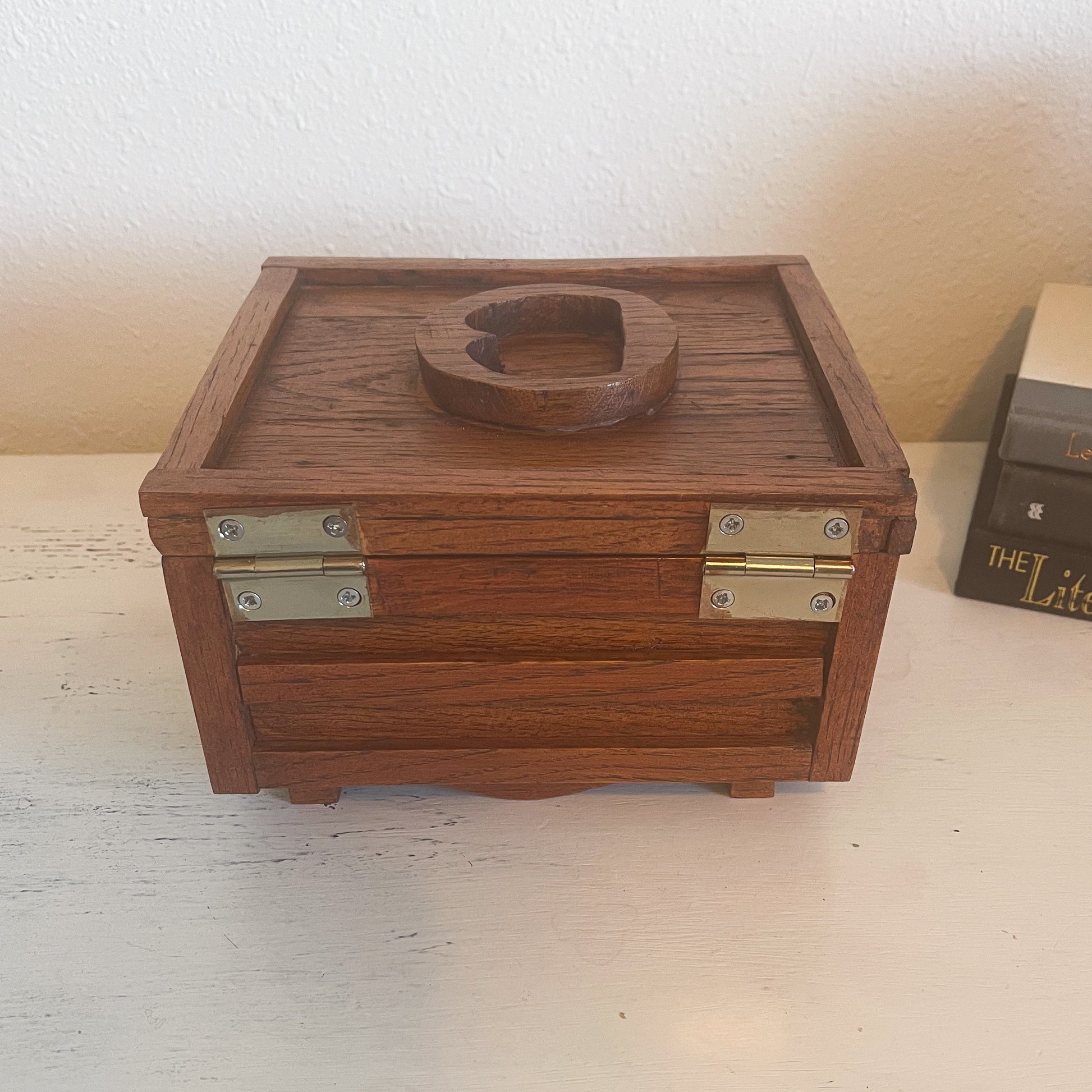 Primitive Handcrafted Wood Music Box