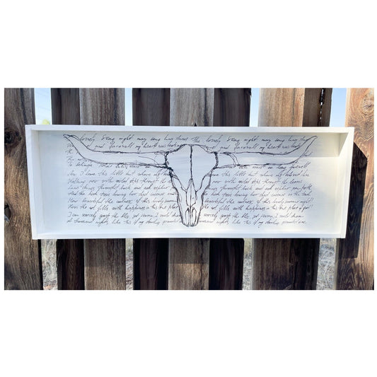 Longhorn Framed Wood Wall Decor