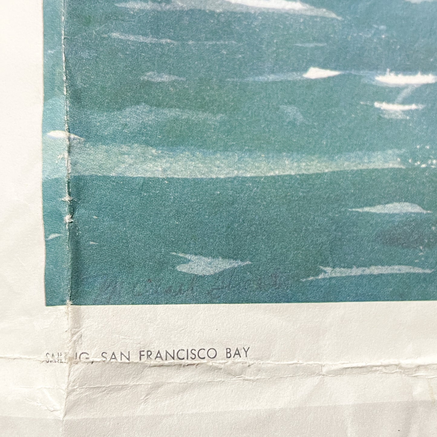 Millard Sheets Print | Sailing San Francisco Bay California | United Air Lines 1959