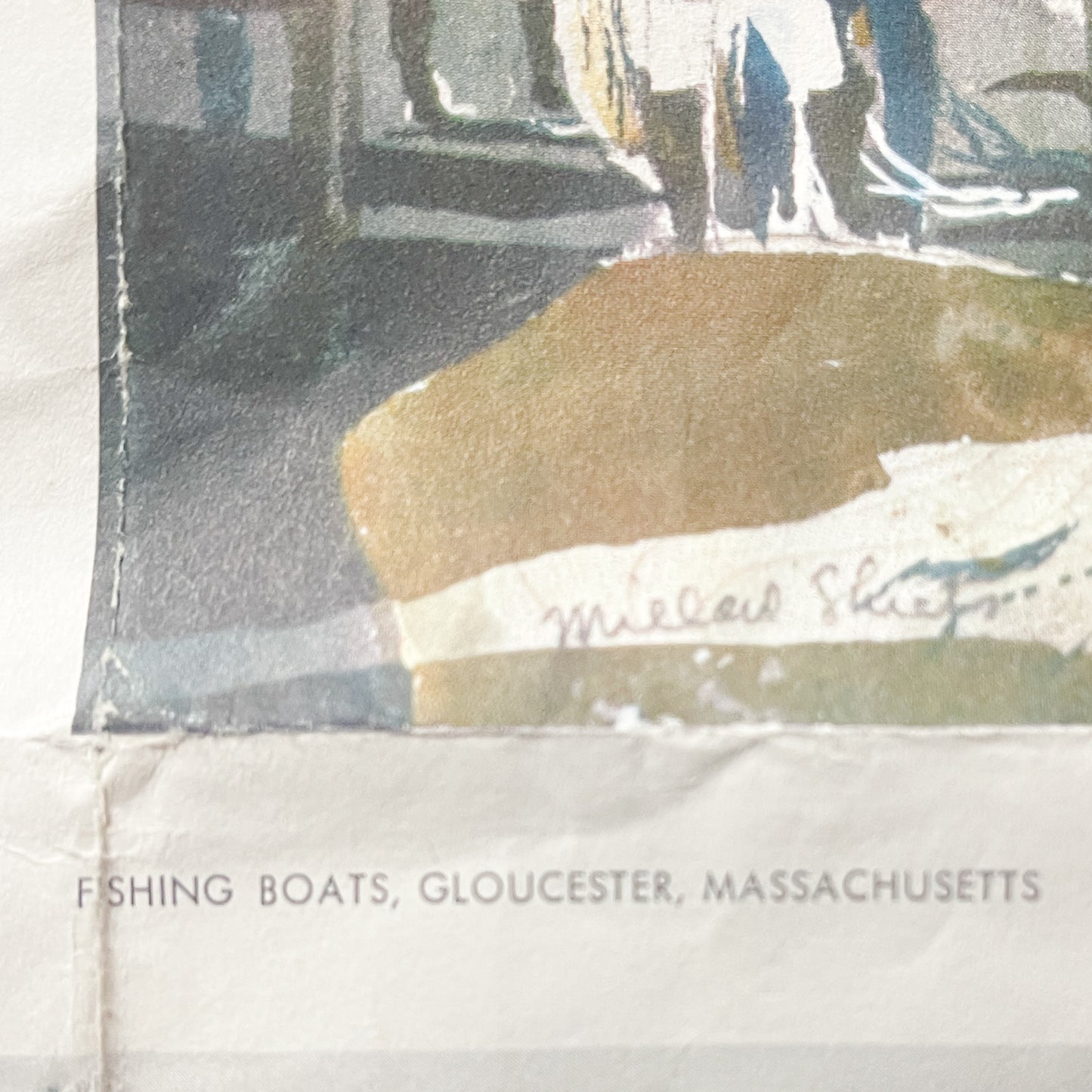 Gloucester, Massachusetts - Fishing Boats - United Air Lines - 1958