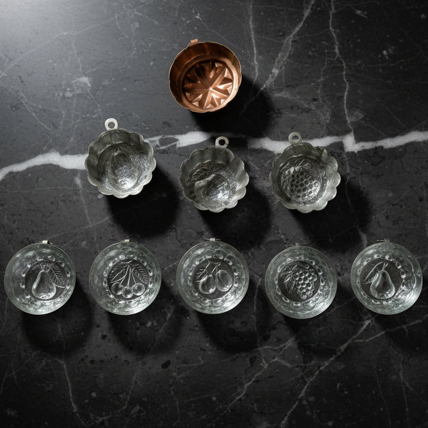 Vintage Mini Chocolate Copper Molds with Hangers - Set of 9