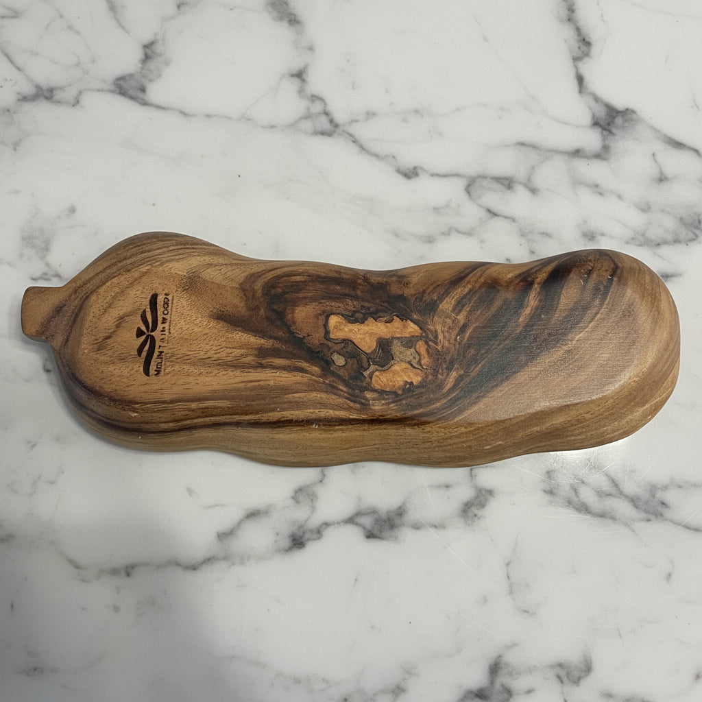 Mountain Woods Acacia Wood Tamarind Snack Serving Tray