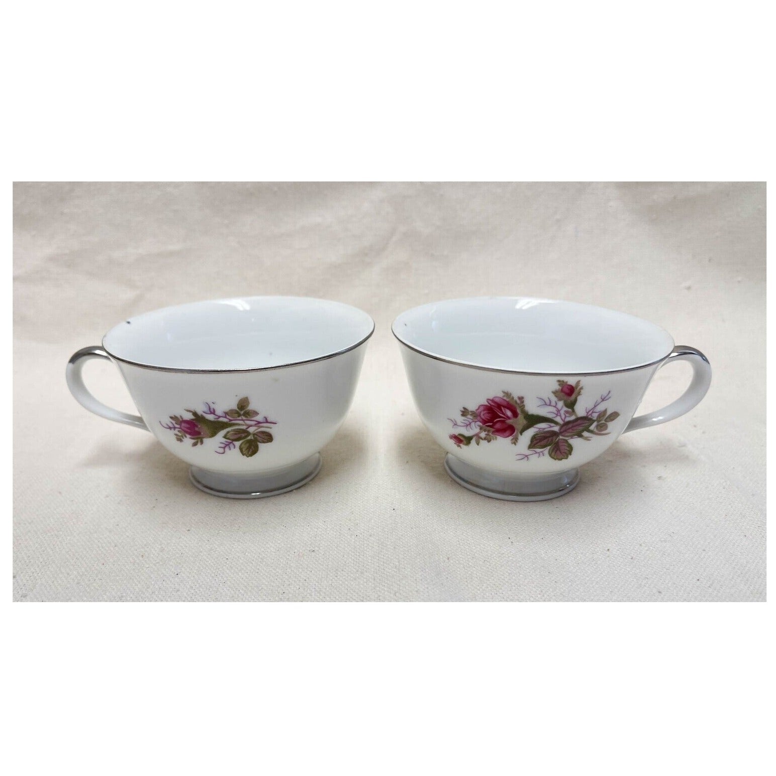 Oriental China Tea Cups Japan Set of 2