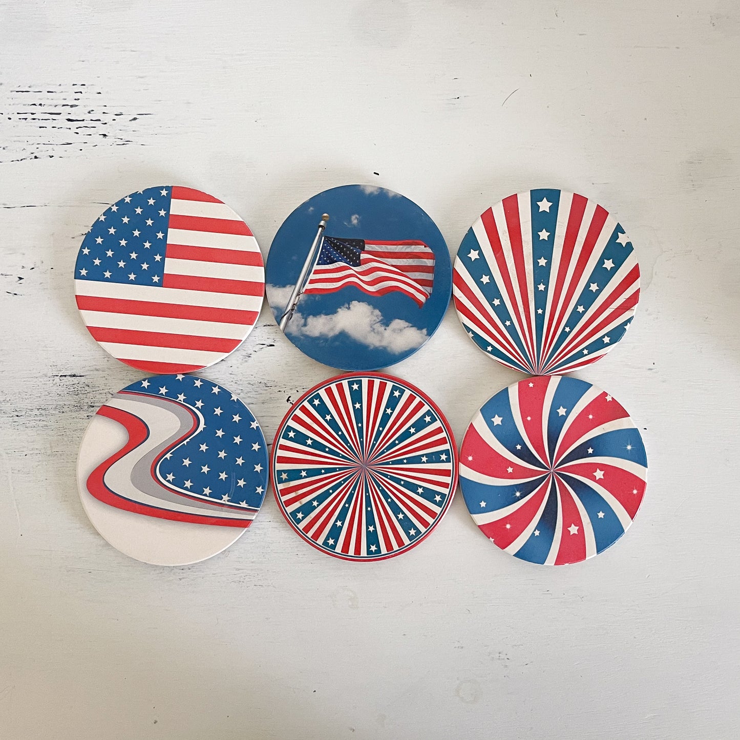 Patriotic Ceramic Coasters - Set of 6