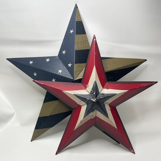 Americana Metal Star Wall Decor - Set of 2