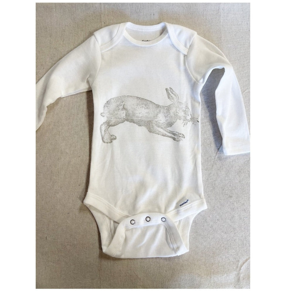 Rabbit Print Cotton Baby One-Piece 6-9 Months Long Sleeve