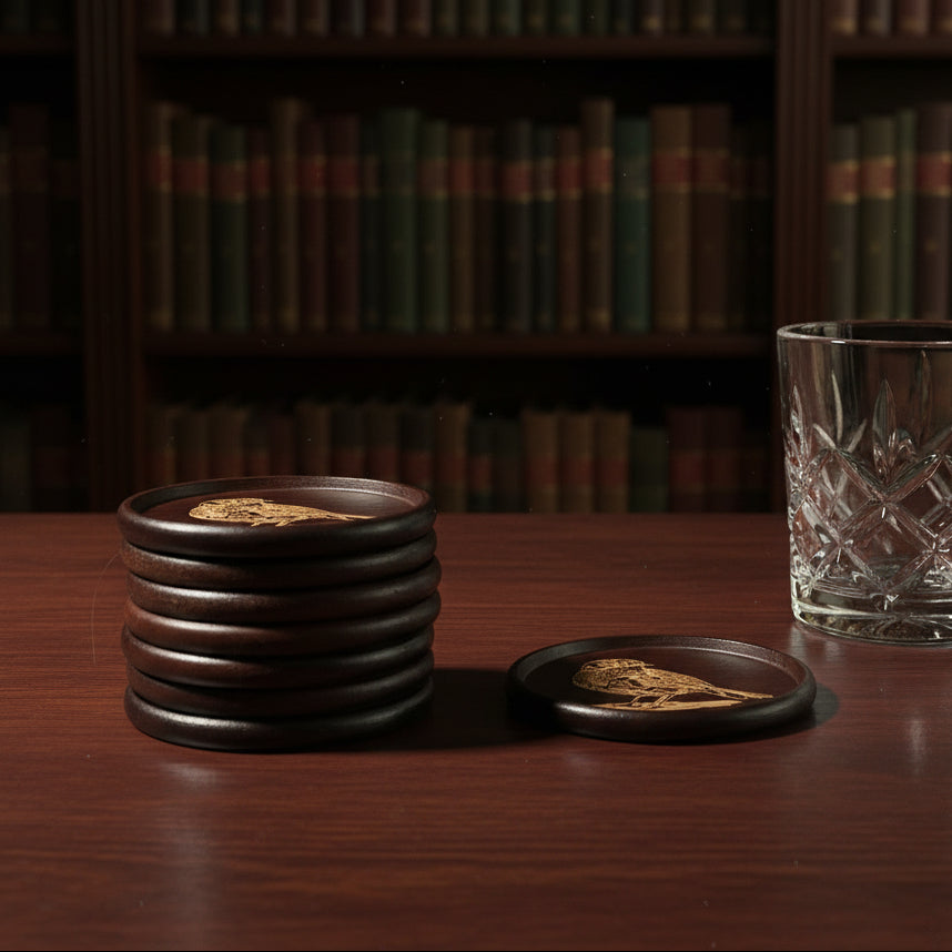 Redbreast Wood Coasters - Set of 8
