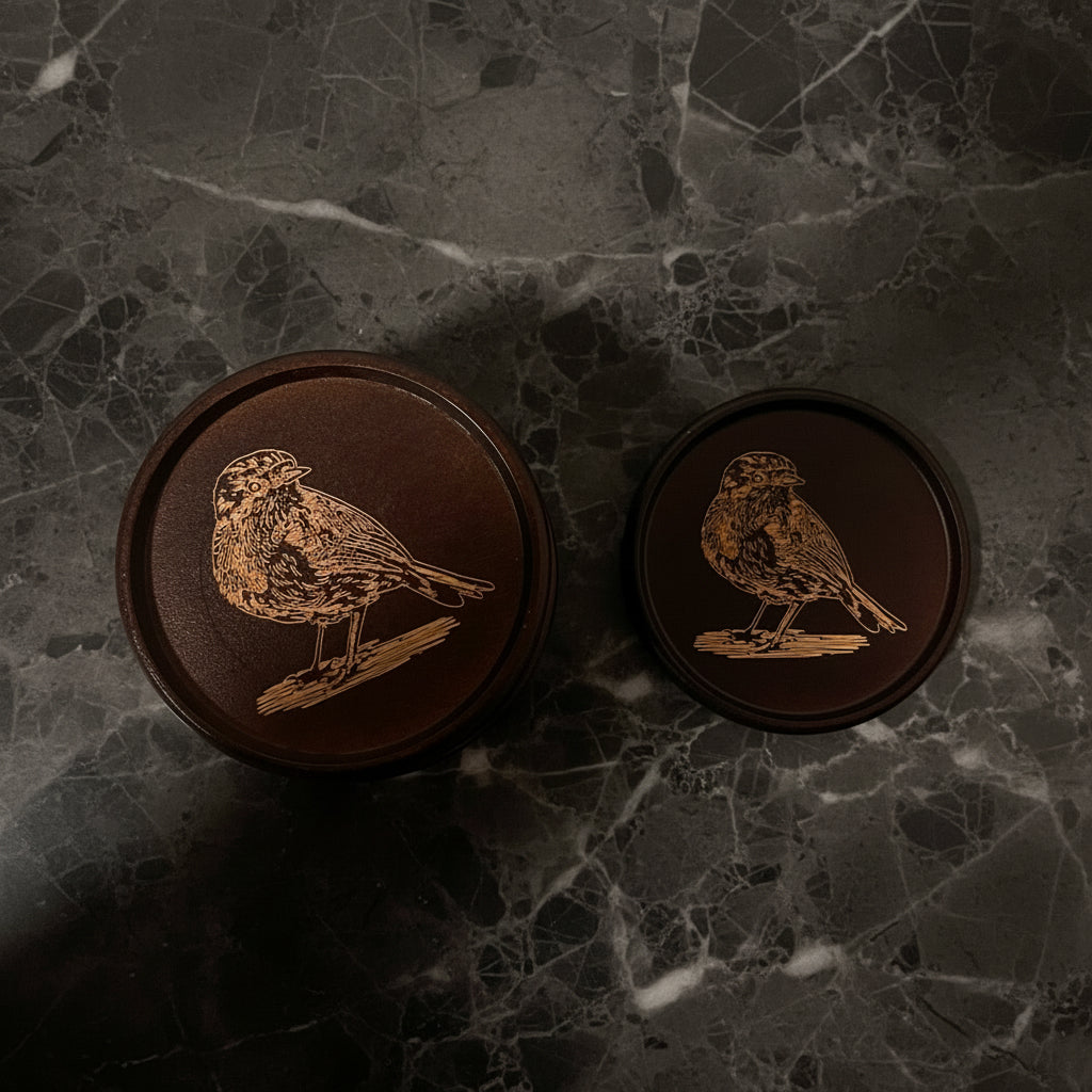 Redbreast Wood Coasters - Set of 8