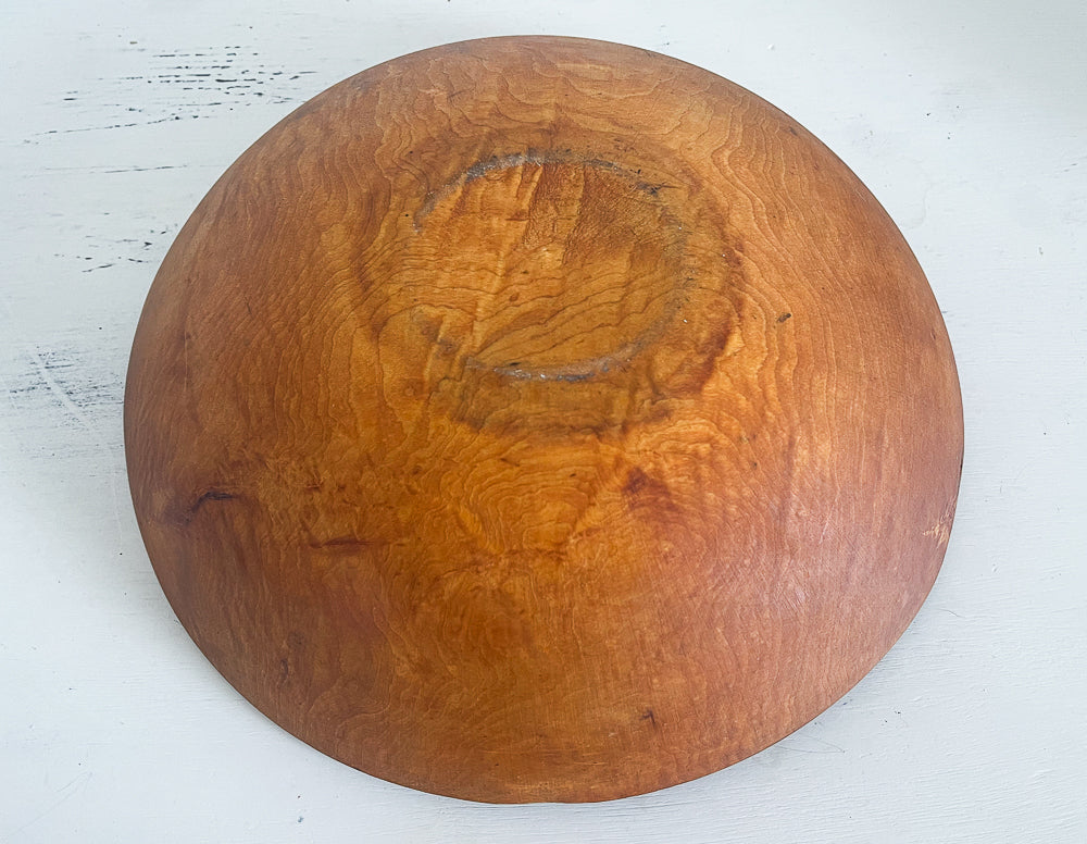 Large Round Wood Dough Bowl